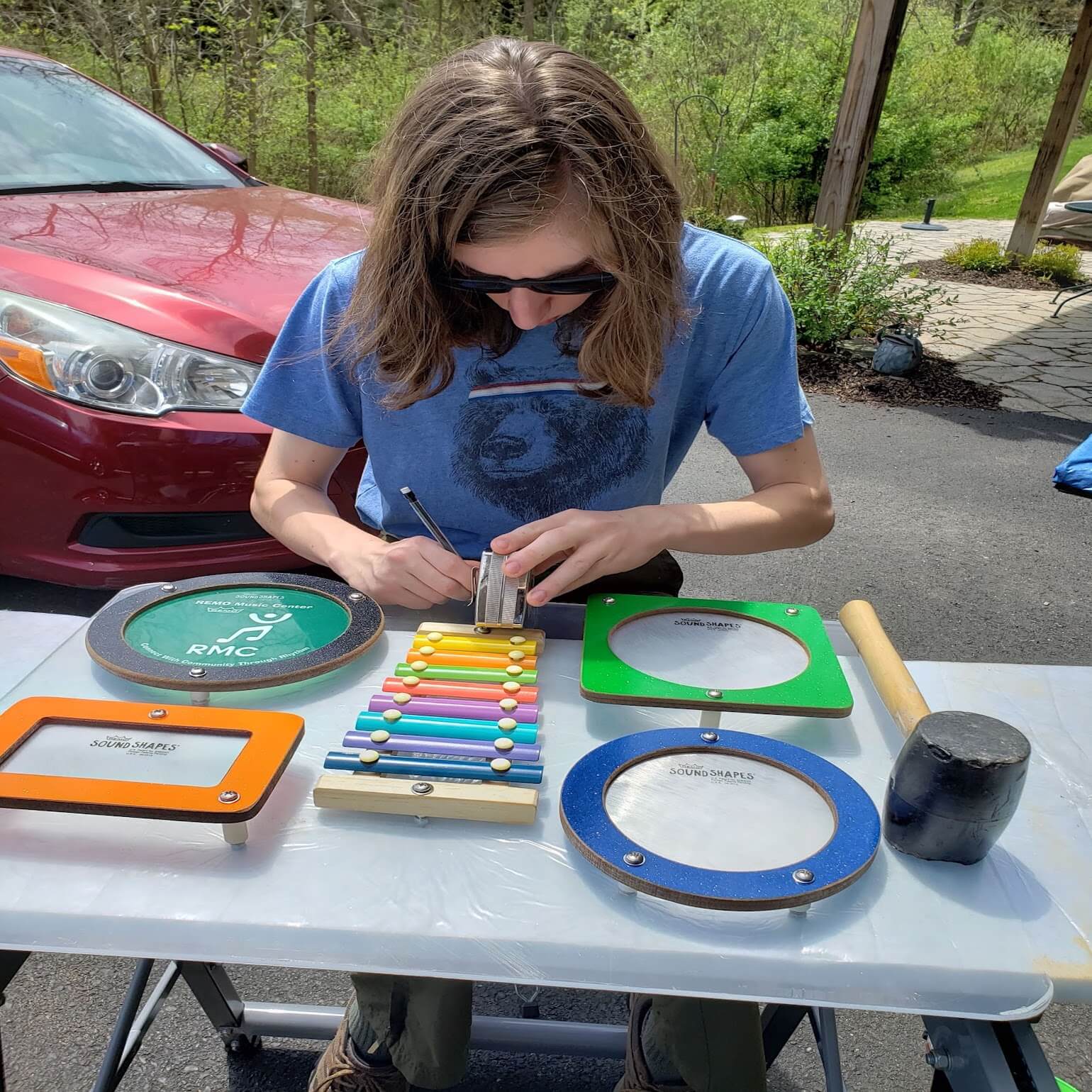 In Service! Giving BAck! Ethan Parfitt of Stroudsburg Pennsylvania used REMO products to build mobile sensory percussion stations. This is his Eagle Scout project ...